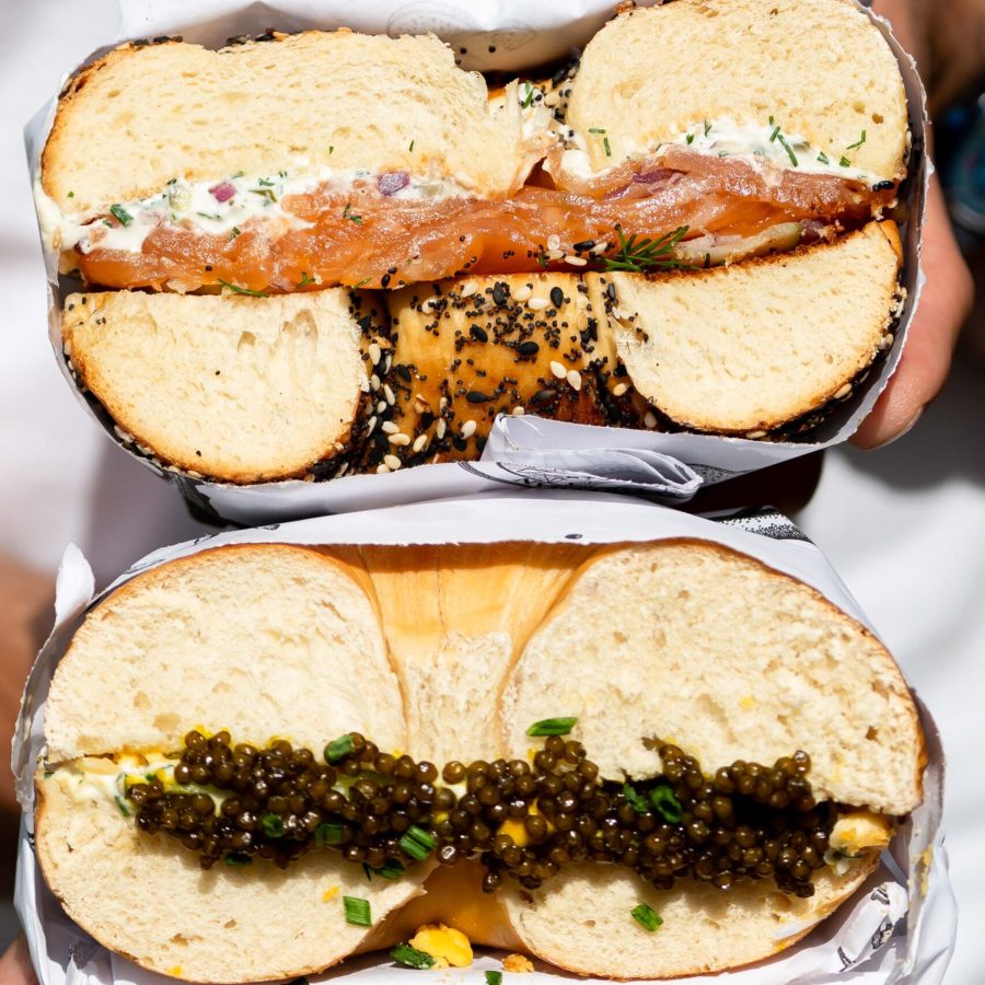 bagel saumon caviar